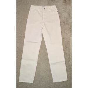 Only Brand Fringe Ankle Denim Jeans – Women’s 29 Cream – Chic & Stylish